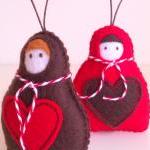 Babushka Christmas Decoration - Set Of 2 - Red,..