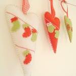 Hearts Christmas Decoration - Set Of 3 -..